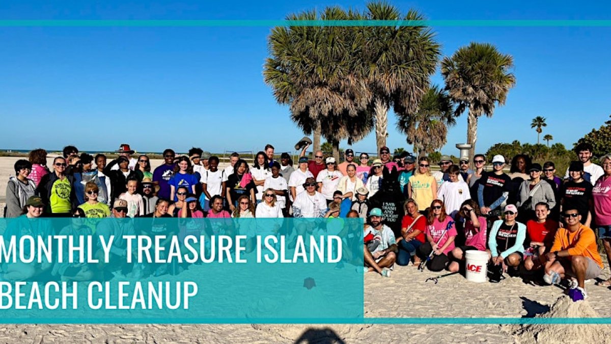 Monthly Treasure Island Beach Cleanup Visit St Petersburg Clearwater